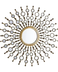 Vægspejl BLOIS 70 cm 70 cm Metal Guld