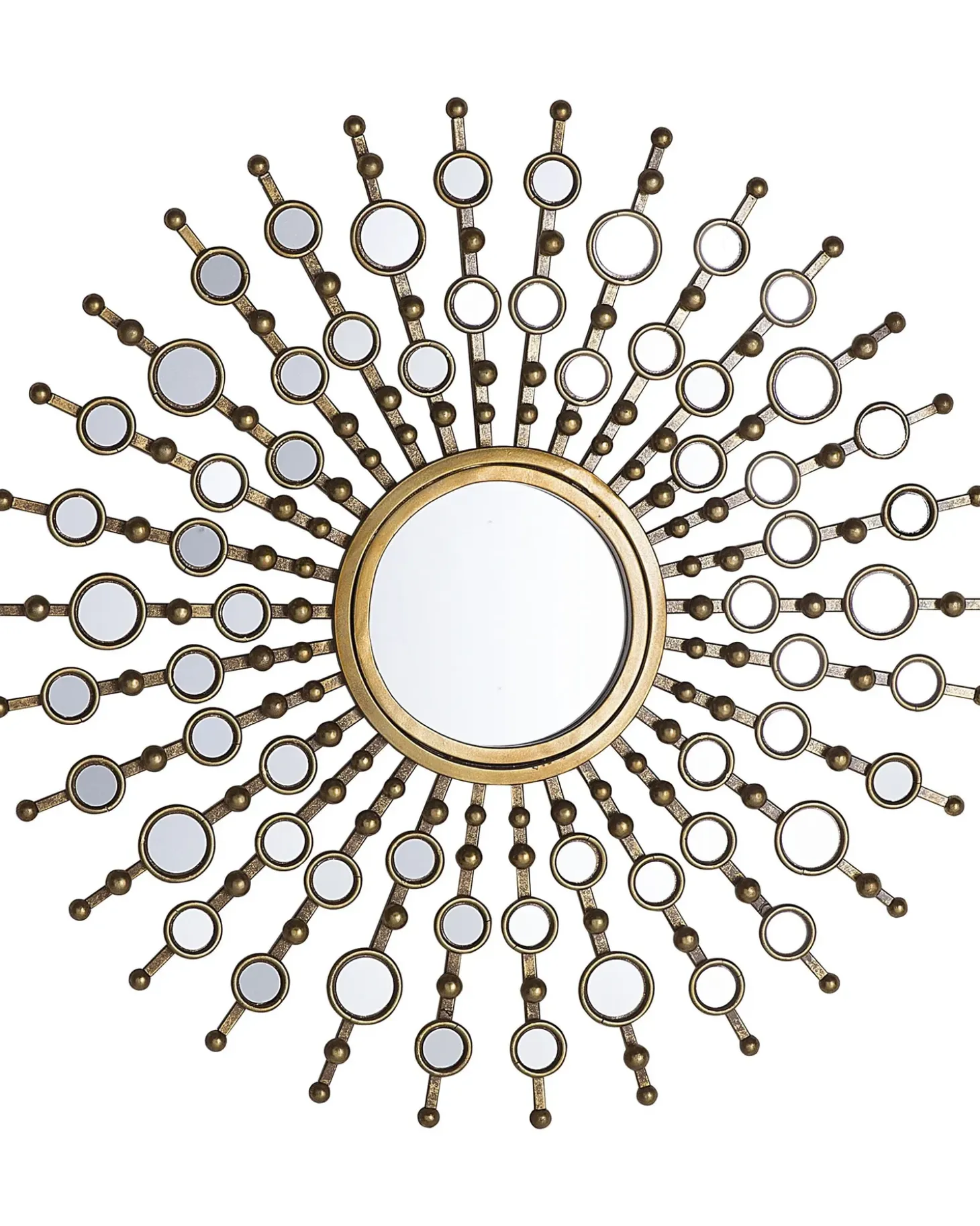 Vægspejl BLOIS 70 cm 70 cm Metal Guld