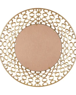 Vægspejl BOURDON 80 cm 80 cm Metal Guld