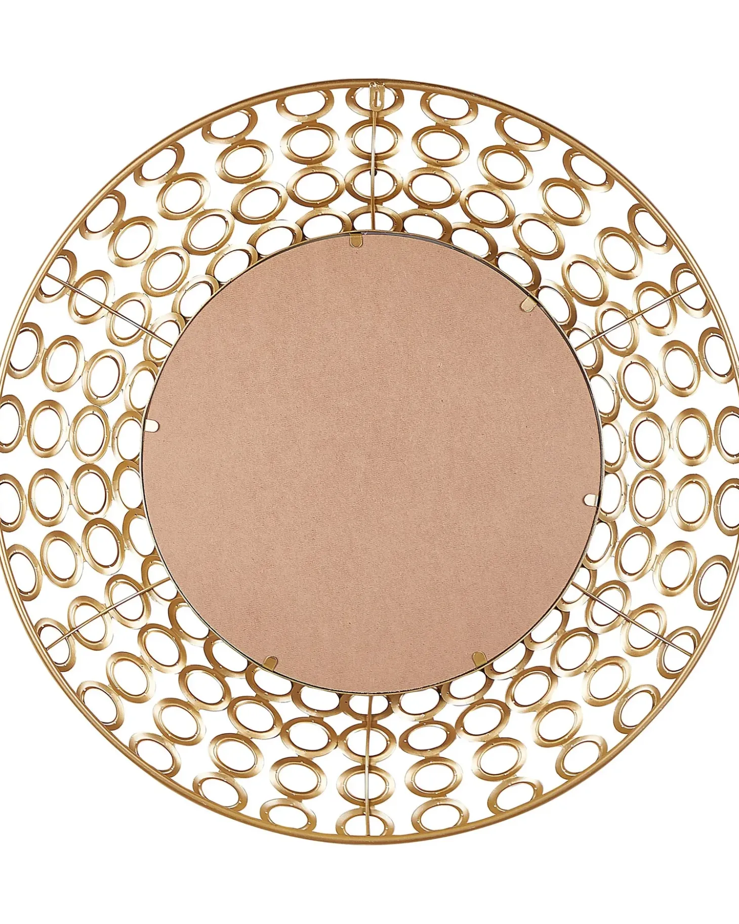 Vægspejl BOURDON 80 cm 80 cm Metal Guld