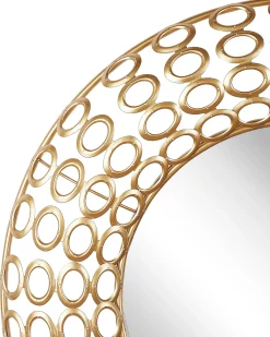 Vægspejl BOURDON 80 cm 80 cm Metal Guld