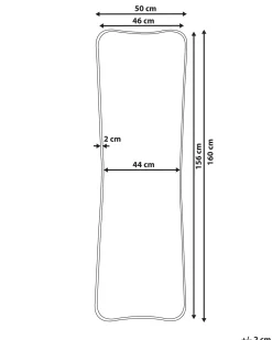 Vægspejl BRIEUC 50 cm 160 cm Guld