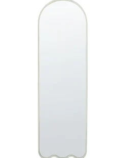Vægspejl BUSSY 45 cm 145 cm Metal Cremehvid