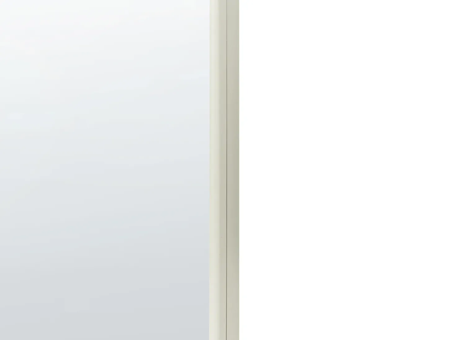 Vægspejl BUSSY 45 cm 145 cm Metal Cremehvid