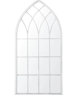 Vægspejl CASSEL 50 cm 115 cm Metal Lysegrå