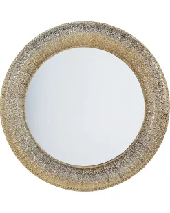 Vægspejl CHANNAY 80 cm 80 cm Metal Guld