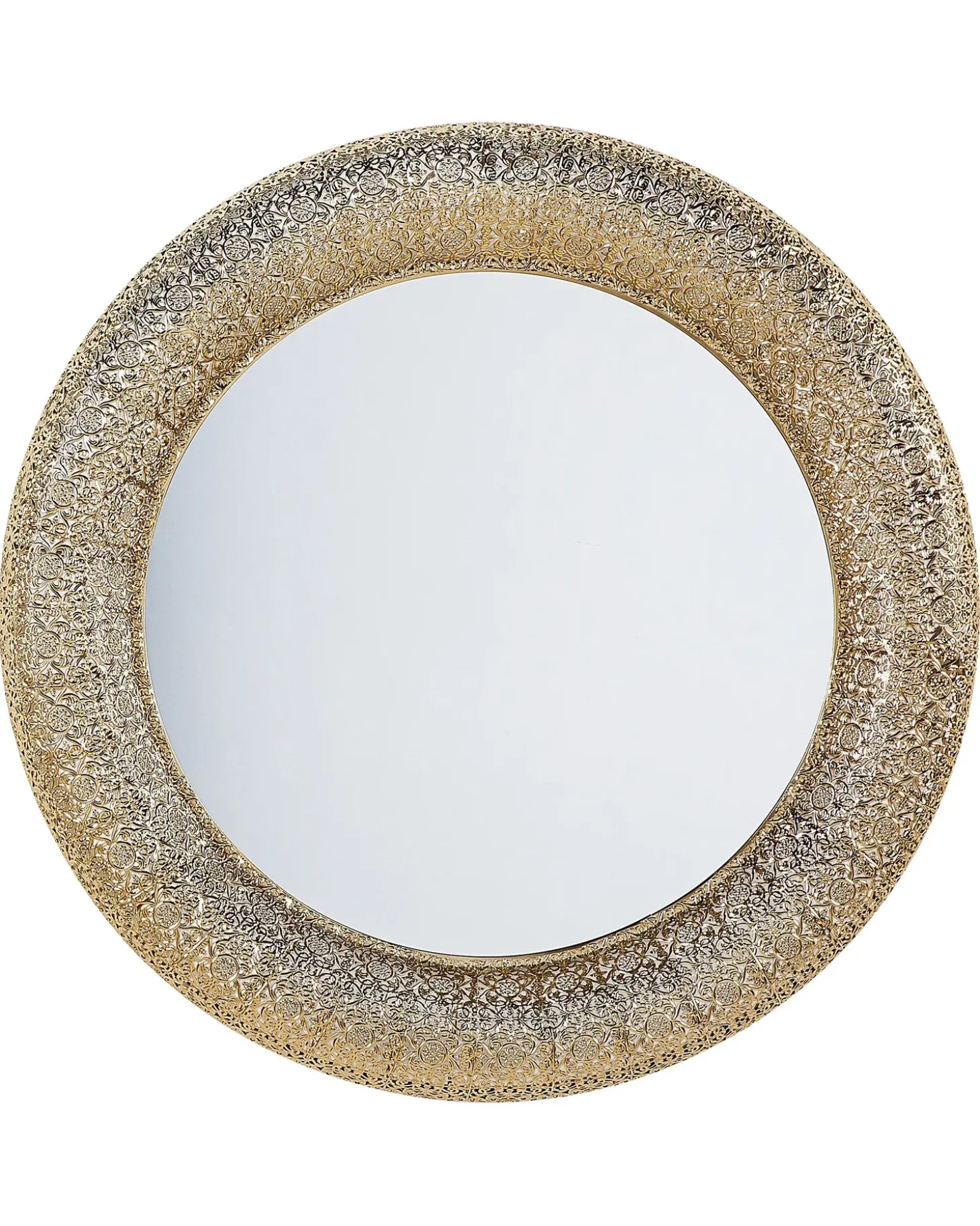 Vægspejl CHANNAY 80 cm 80 cm Metal Guld