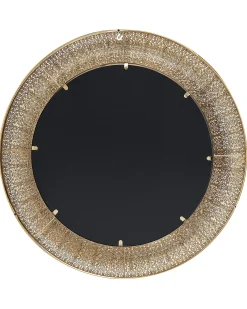 Vægspejl CHANNAY 80 cm 80 cm Metal Guld