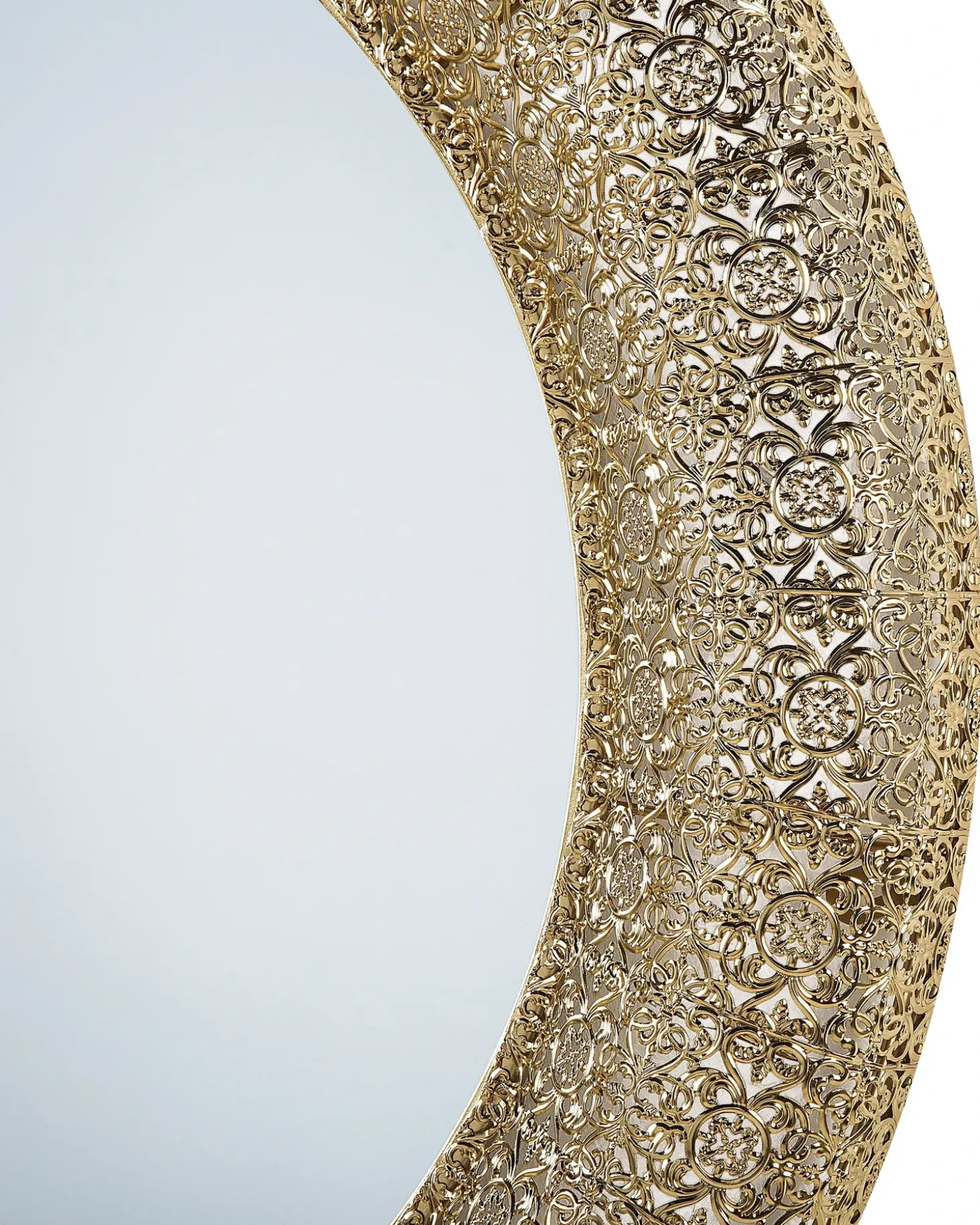 Vægspejl CHANNAY 80 cm 80 cm Metal Guld