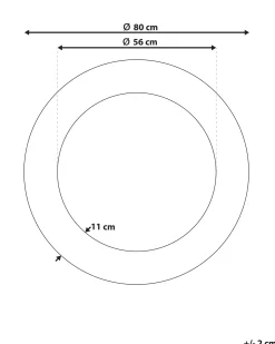 Vægspejl CHANNAY 80 cm 80 cm Metal Sølv