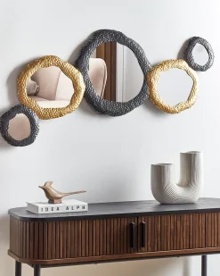 Vægspejl CHARNY 109 cm 44 cm Metal Sort/guld