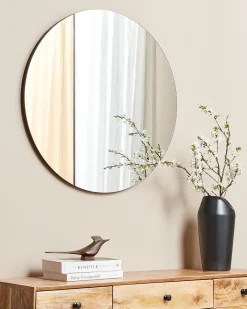 Vægspejl CHARRON 80 cm 80 cm Rosa guld