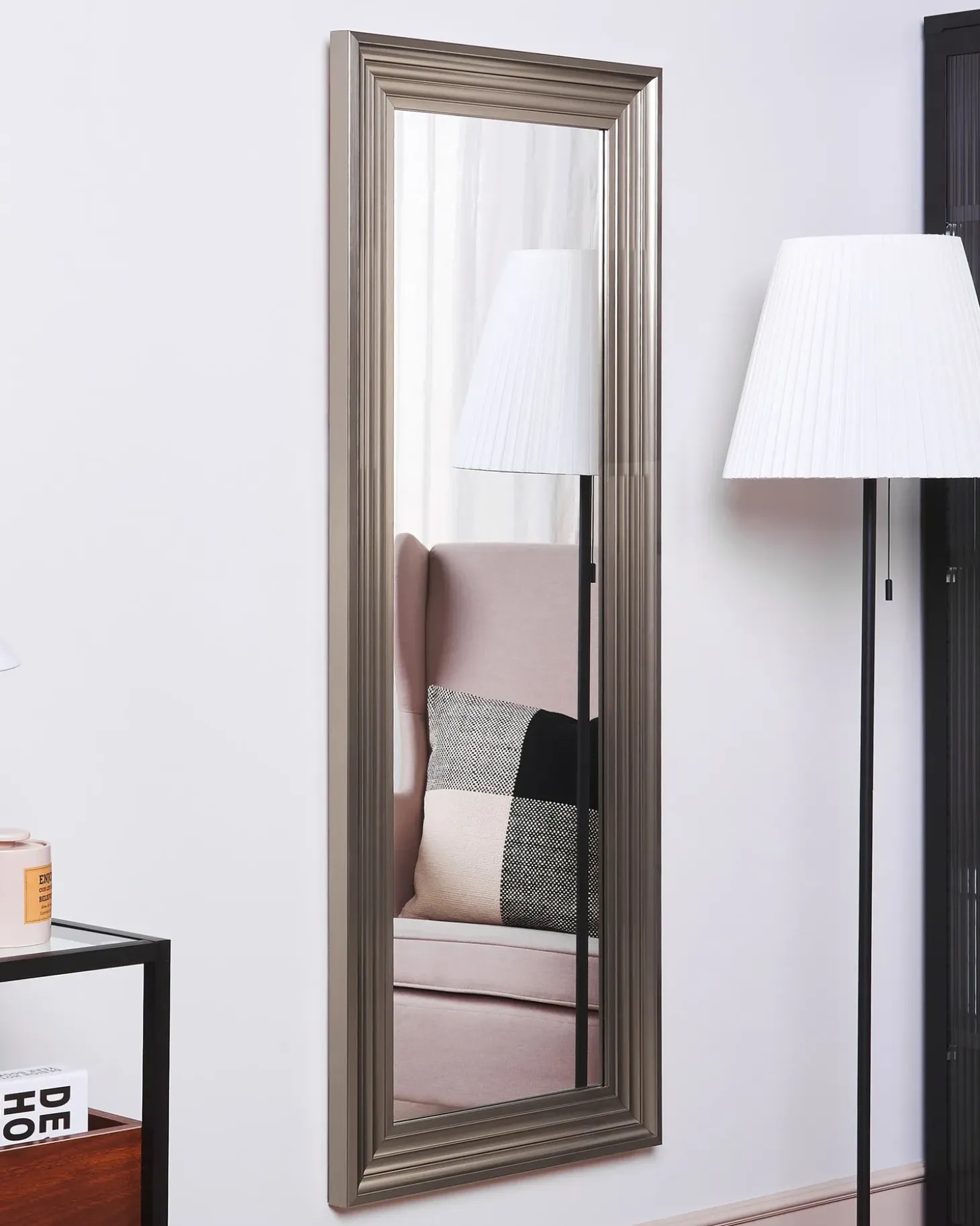 Vægspejl CHATAIN 50 cm 130 cm Sølv