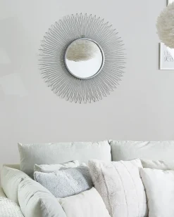 Vægspejl CILLY 80 cm 80 cm Metal Sølv