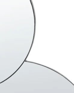 Vægspejl CLAIS 82 cm 80 cm Sølv