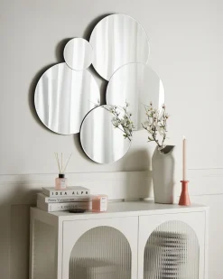 Vægspejl CLAIS 82 cm 80 cm Sølv