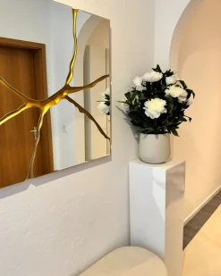 Vægspejl COOLE 80 cm 80 cm Guld