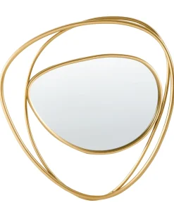Vægspejl COURCY 50 cm 54 cm Metal Guld