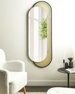 Vægspejl CREIL 51 cm 143 cm PE-rattan Naturlig