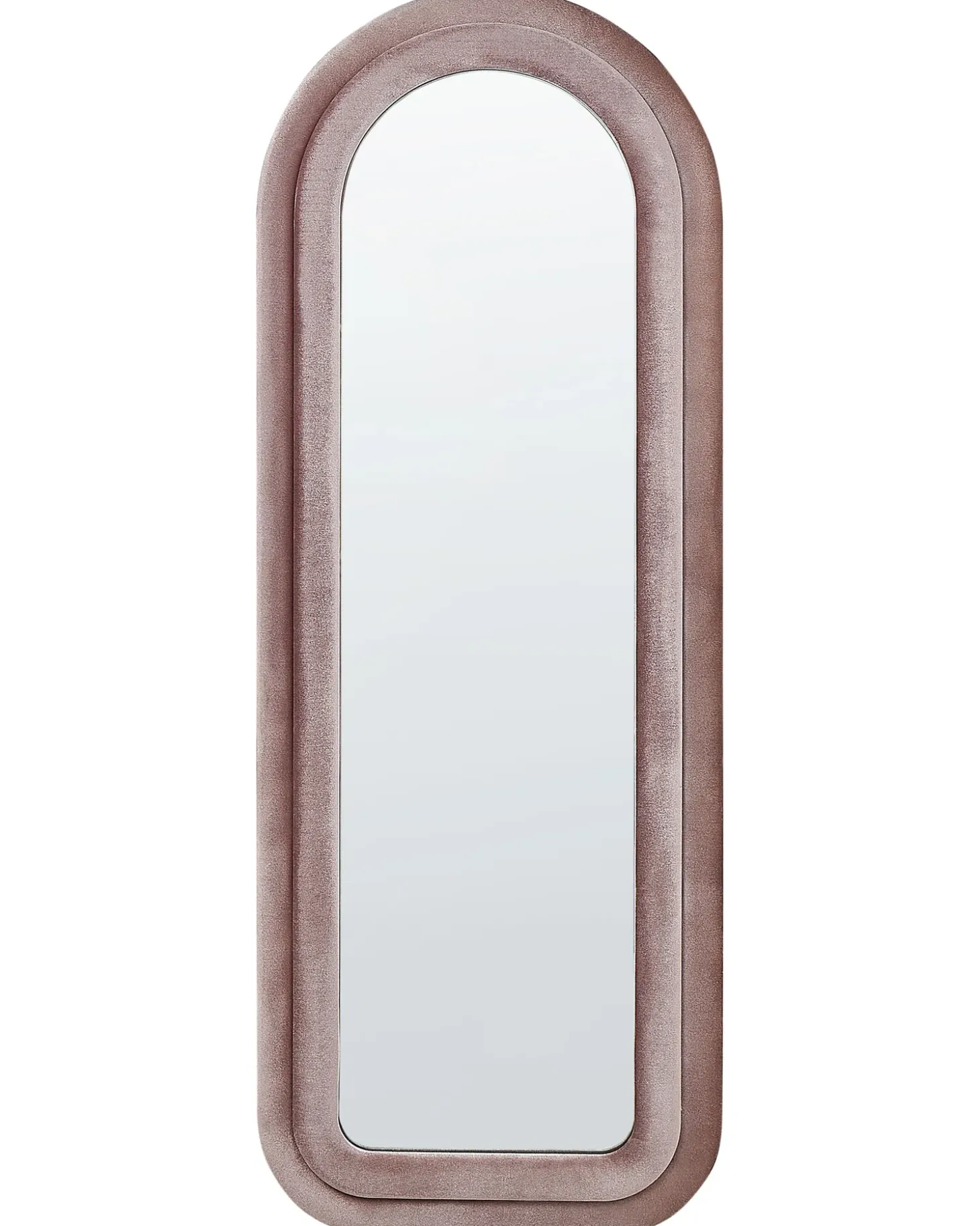 Vægspejl CULAN 60 cm 160 cm Velour Lyserød