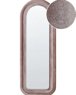 Vægspejl CULAN 60 cm 160 cm Velour Lyserød