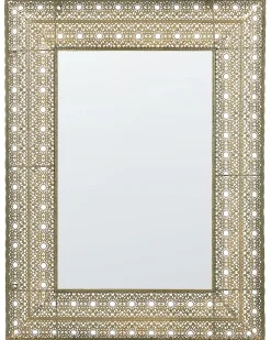Vægspejl DEHRADUN 69 cm 90 cm Metal Guld