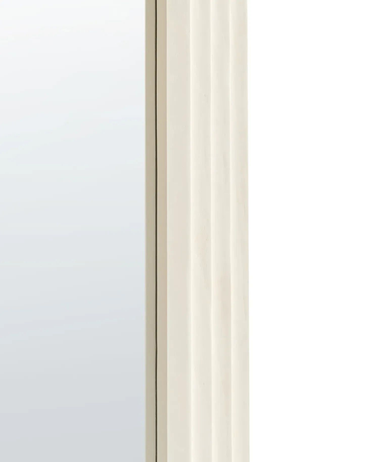 Vægspejl DIJON 80 cm 170 cm Træ Cremehvid