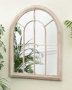 Vægspejl EMBRY 69 cm 88 cm Metal Beige