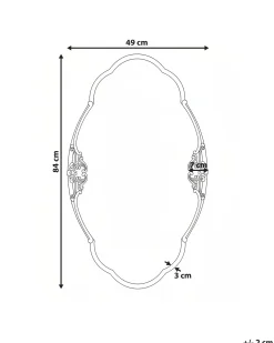 Vægspejl EPANNES 49 cm 84 cm Guld