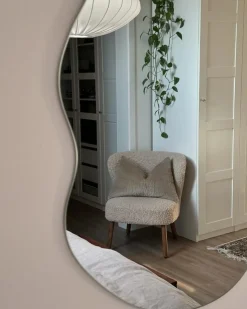 Vægspejl FALAISE 50 cm 70 cm Sølv