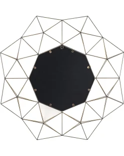 Vægspejl GAILLAC 80 cm 80 cm Metal Guld