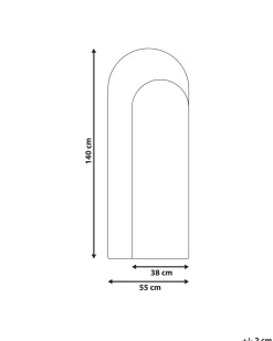 Vægspejl GROISES 55 cm 140 cm Orange