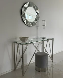 Vægspejl HABAY 70 cm 70 cm Sølv