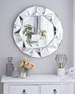 Vægspejl HABAY 70 cm 70 cm Sølv