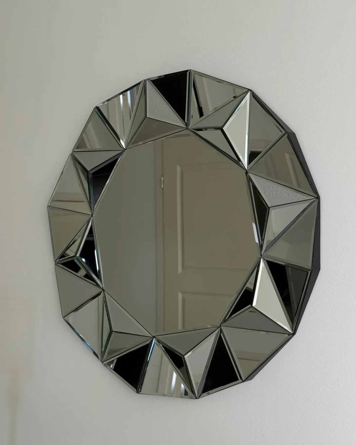 Vægspejl HABAY 70 cm 70 cm Sølv