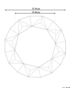 Vægspejl HABAY 70 cm 70 cm Sølv