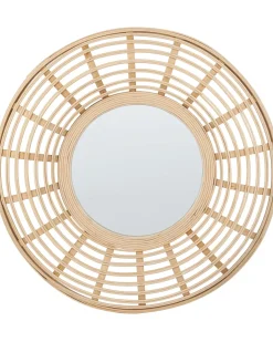 Vægspejl HANUA 60 cm 60 cm Bambus Naturlig