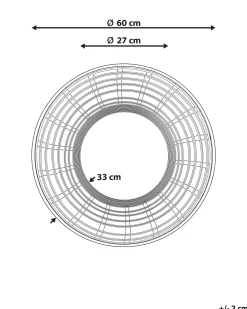 Vægspejl HANUA 60 cm 60 cm Bambus Naturlig