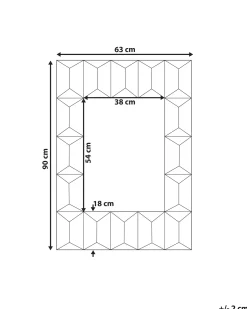 Vægspejl HIZOTE 63 cm 90 cm Ædelgran Brun