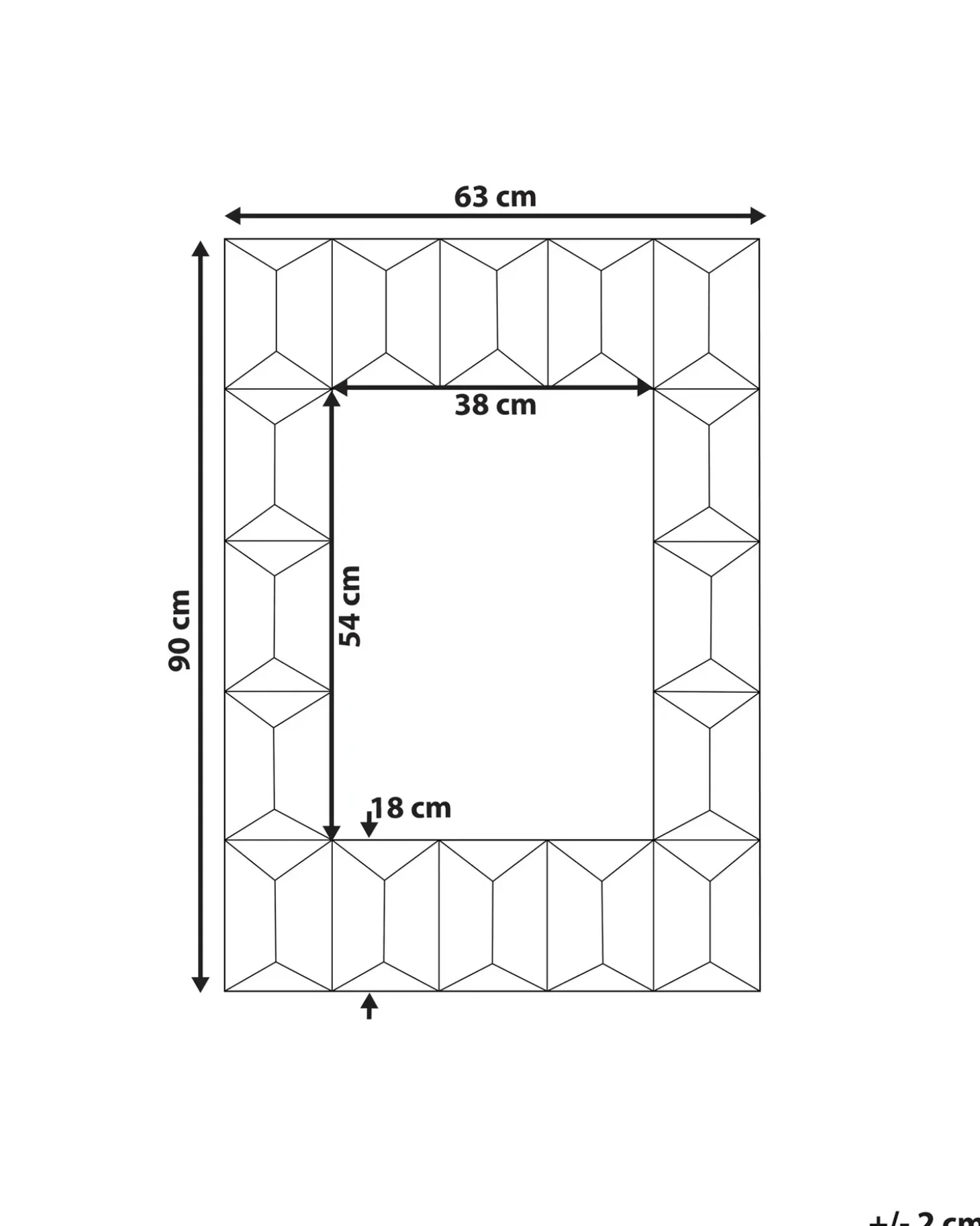 Vægspejl HIZOTE 63 cm 90 cm Ædelgran Brun