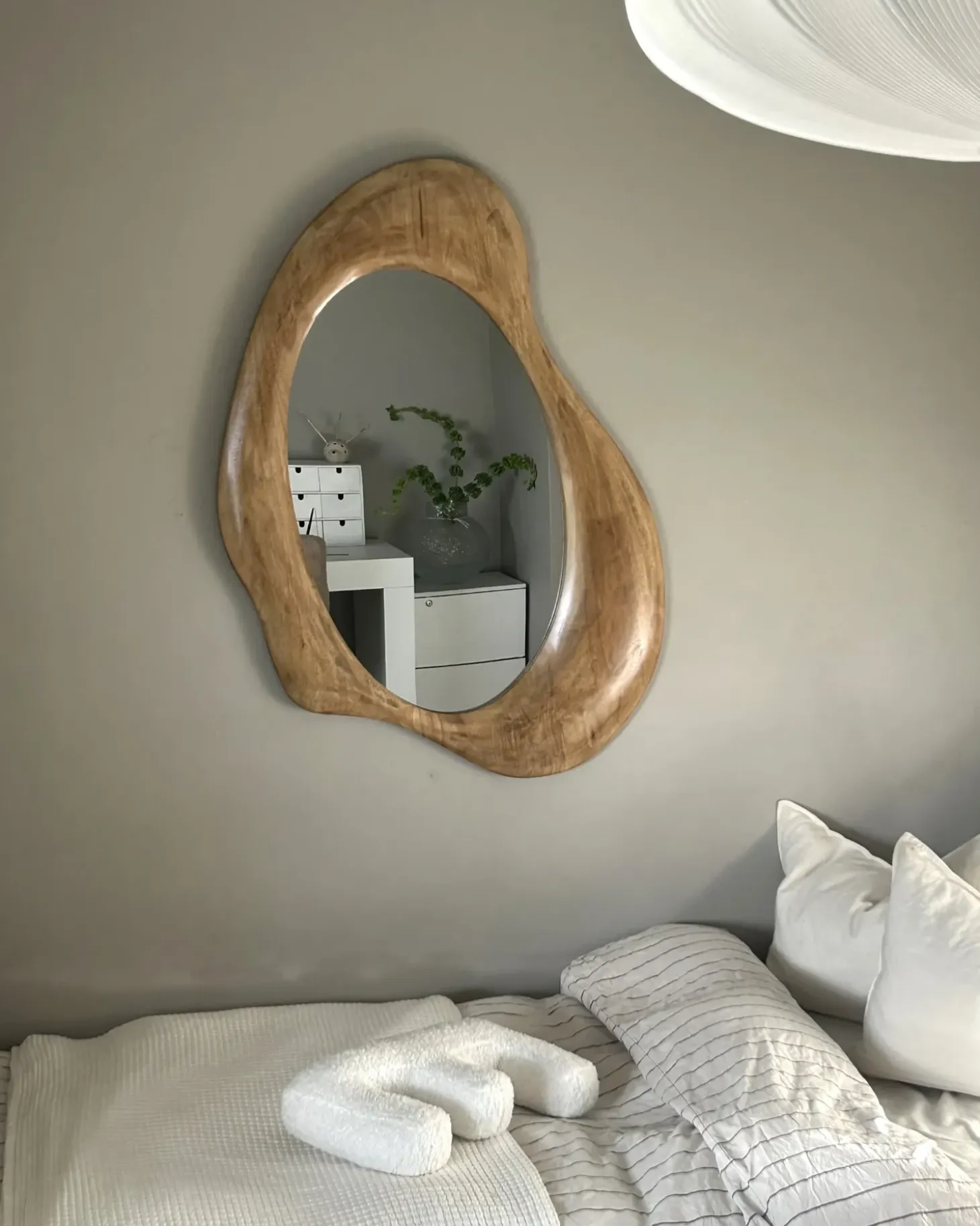 Vægspejl HOURTIN 68 cm 100 cm Træ Brun