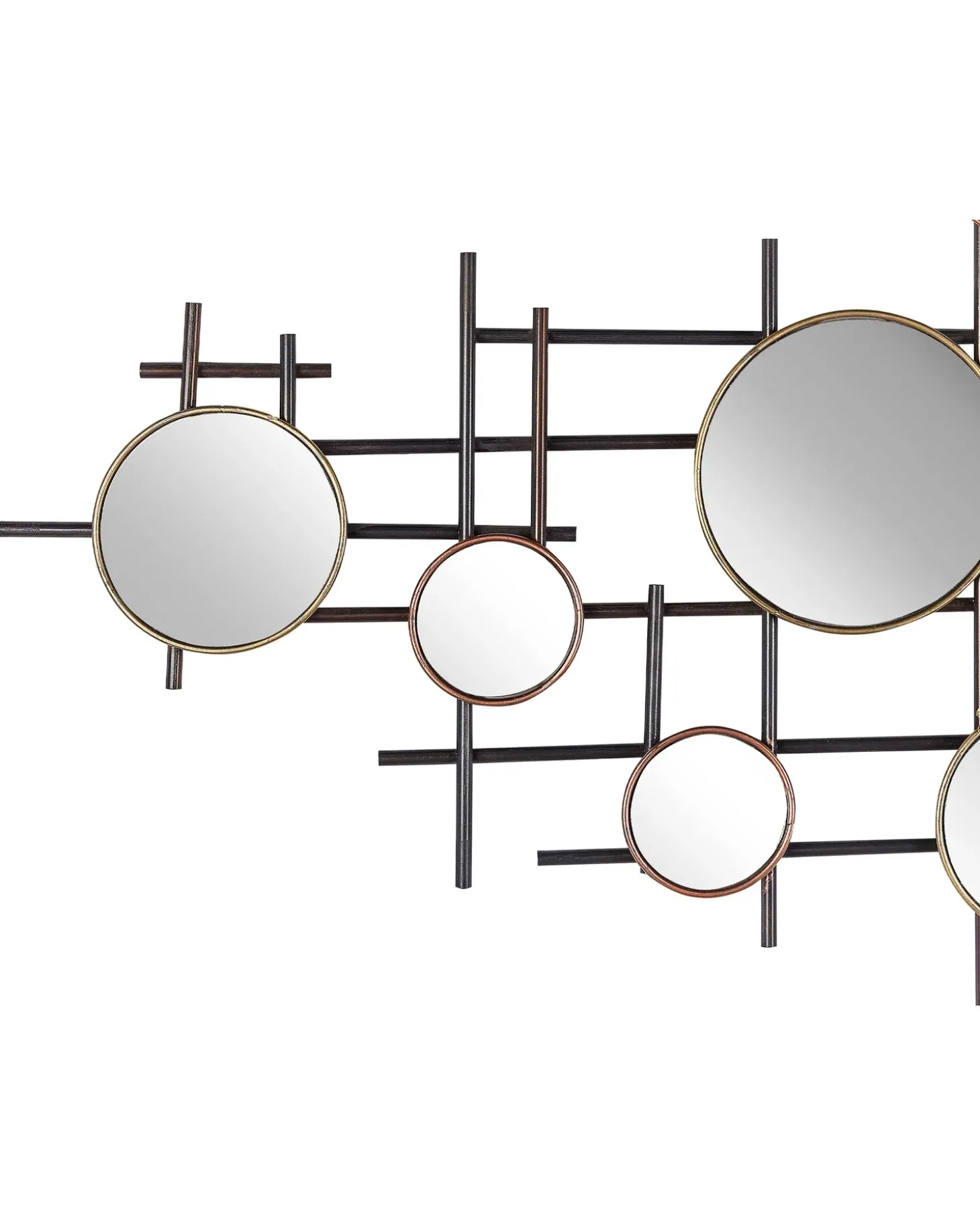 Vægspejl IBOS 113 cm 55 cm Metal Sort