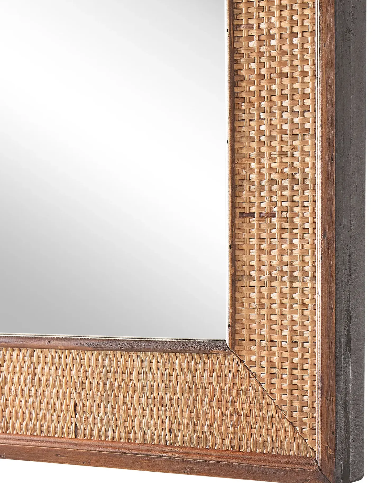 Vægspejl IGUALA 54 cm 74 cm Bambus Naturlig ask