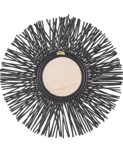 Vægspejl KALASIN 60 cm 60 cm Rattan Sort