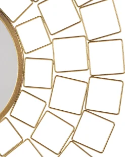 Vægspejl LABRIT 90 cm 90 cm Metal Guld