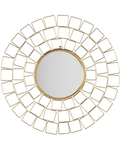 Vægspejl LABRIT 90 cm 90 cm Metal Guld