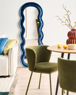 Vægspejl LACS 57 cm 160 cm Velour Blå
