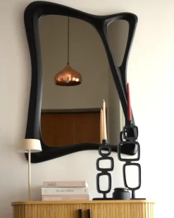Vægspejl LANESTER 70 cm 100 cm Sort