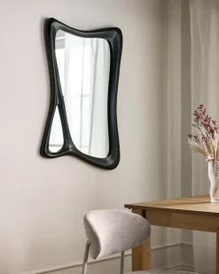 Vægspejl LANESTER 70 cm 100 cm Sort