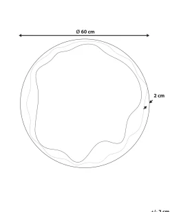 Vægspejl LANGON 60 cm 60 cm Fyretræ Mørkebrun